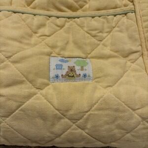 Jacadi Quilted‎ Baby Diaper Bag Yellow Tote French Boutique Retro Style